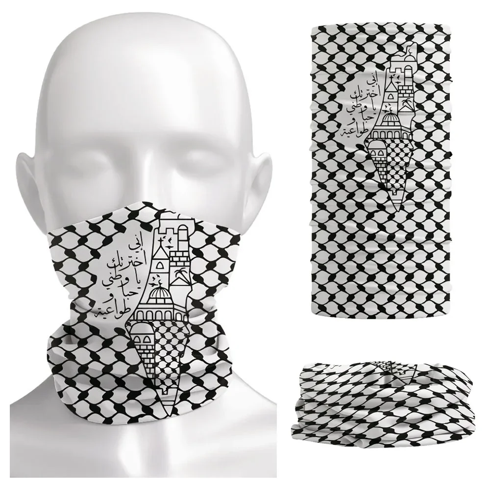 Bandana Kaligrafi Arab Pola Ha - Neck Gaiter Face Cover ulasan dan harga